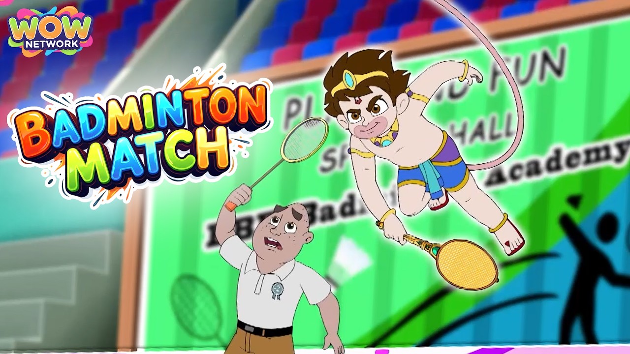 Bajrangi ka Badminton Match | Selfie With Bajrangi | Funny Cartoon | Wow Network