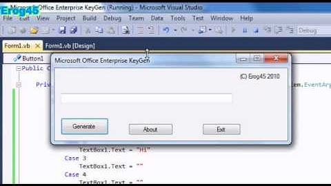 How To Make A KeyGen In Visual Basic 2010