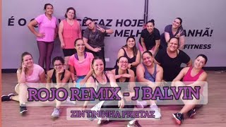 Rojo Remix - J Balvin | Zumba | Reggaeton fusion | Coreografia Tininha Freitaz