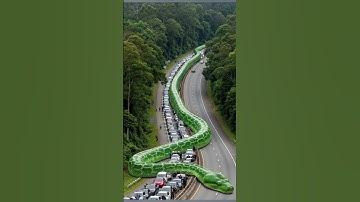 Traffic Jam Due to Giant Python #shorts #trending #viralvideo #youtubeshorts #viralshort #ai