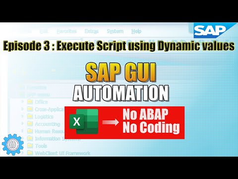 SAP GUI Scripting Series (For Beginners) | Execute Scripts with Dynamic Values