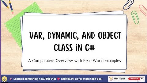 var vs dynamic vs object in C# #csharp #coding #dotnet #dynamic #object #programming #codewithme 