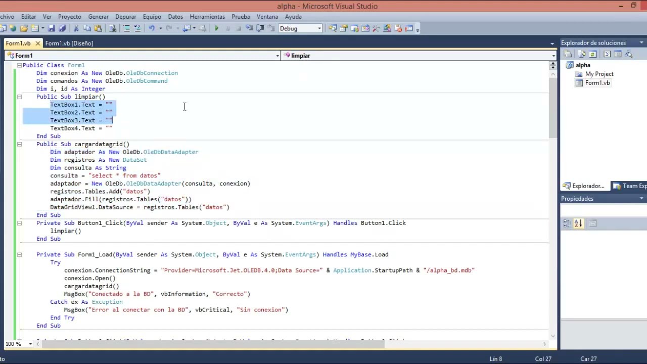 Conectar access con visual 2010 por codigo - YouTube