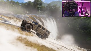 Forza Horizon 5 Hummer H1 Alpha Off-Roading (Steering Wheel Gameplay)