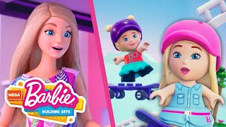 @Barbie | Animal Skateboarding 🛹 Adventure! 🦥 | MEGA Building Adventures With Barbie
