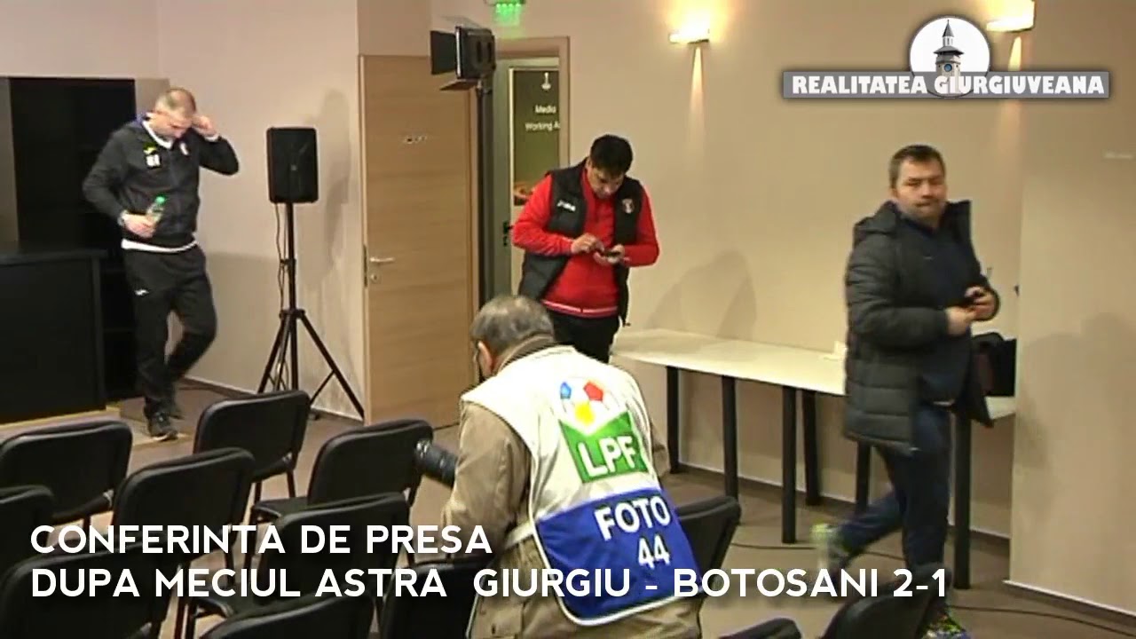 CONFERINTA DE PRESA DUPA MECIUL ASTRA GIURGIU - BOTOSANI 2-1 realitatea tv emisiuni