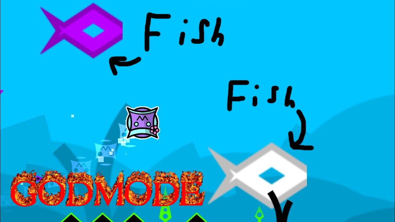 [1300 Demons] 'FISH FISH GODMODE' 100% (Beginner Extreme Demon) by 64x ...
