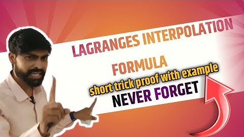 Numerical analysis | Lagrange interpolation | Lagrange