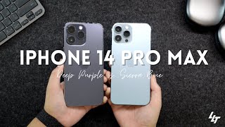 NEW iPhone 14 Pro Max 📱 💜 Deep Purple vs. Sierra Blue vs. Pacific Blue | Unboxing & Impressions