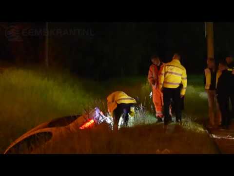Politie schiet op gestolen auto; BMW crasht bij Appingedam