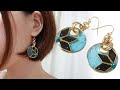 【UVレジン】スモーキーブルーで高見えピアス【NRクリアカラー×宝石の雫】