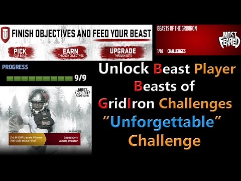 Como desbloquear [Feras do Gridiron] [Construa sua Besta Player] - "Unforgettable" Desafio