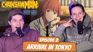 MAKIMA&#39;S NEW PET?! | Chainsaw Man Wife Reaction | Ep 1x2 “Arrival in Tokyo”