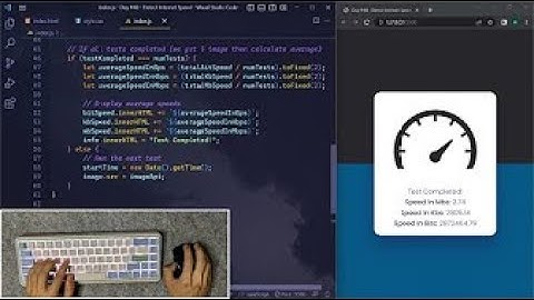 Internet Speed Test in JavaScript - No Talking