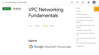 VPC Networking Fundamentals GSP210
