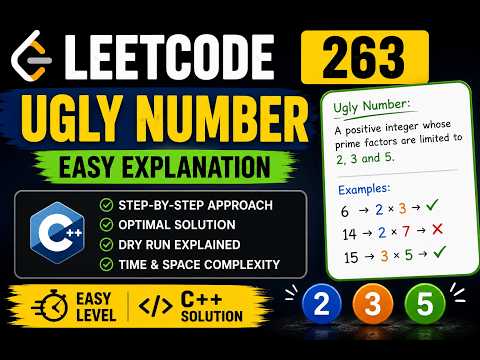 LeetCode 263 | Ugly Number Solution in C++ | Easy Explanation