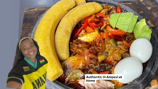 Make Authentic 🇬🇭 Ampesie & Abom At Home | Recipe | step by step | Lovystouch