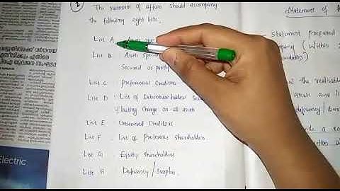 Statement of affairs in liquidation of companies (part2)