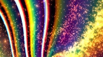 4K Particle Colorful Rings Swing 2160p Motion Background