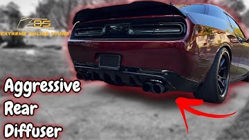 2015-Up Dodge Challenger SRT Track Package Rear Diffuser Installation EOS ft. @ShunsTV