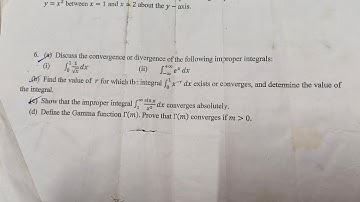 Convergence and Divergence of the integral type 1 and type 2 | Riemann Integration| DU | Sem 3