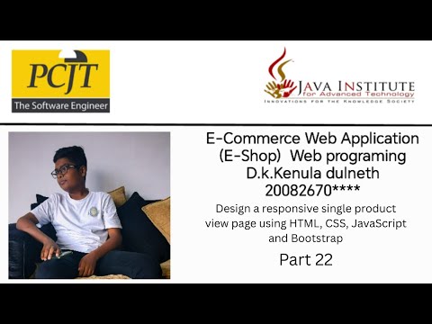 E-Shop Project | Part 22 | Web Programing 1 | Java Institute