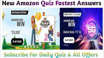 Amazon New Answer & Win Quiz Answers, Nostalgia And Redmi Note 11T 5G Quiz Answers.