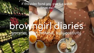 Browngirl diaries:vlog🍄 groceries 🫛 homemade lunch🍛 mehendi🪔body positivity⭐deep talks💌