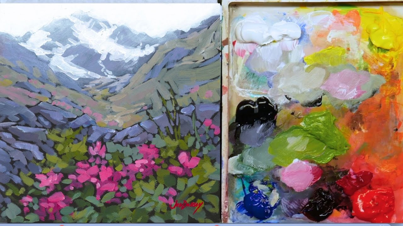 Как рисовать полевые цветы Аляски