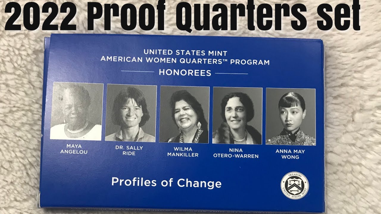 2022 Clad Proof Quarters 5 coin Set - American Women Quarters | in hand.