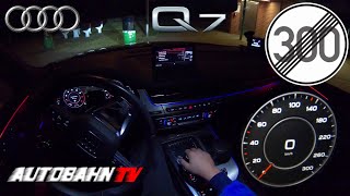 Audi Q7 3.0 TFSI (333HP) POV ACCELERATION & TOP SPEED | NIGHT DRIVE | INTERIOR AMBIENT LIGHTING