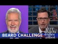 Stephen Colbert challenges 'Jeopardy!' host Alex Trebek to a beard-off