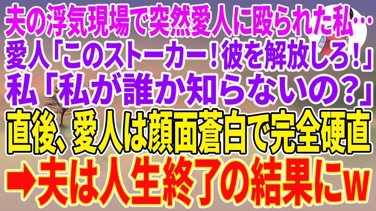 【スカッとする話】夫の浮気現場に遭遇すると突然愛人に殴られた私…愛人「このストー カー！彼を解放しろ！」私「私が誰か知らないの？」直後、愛人は顔面蒼白で完全硬直→夫は人生終了の結果にw【朗読】