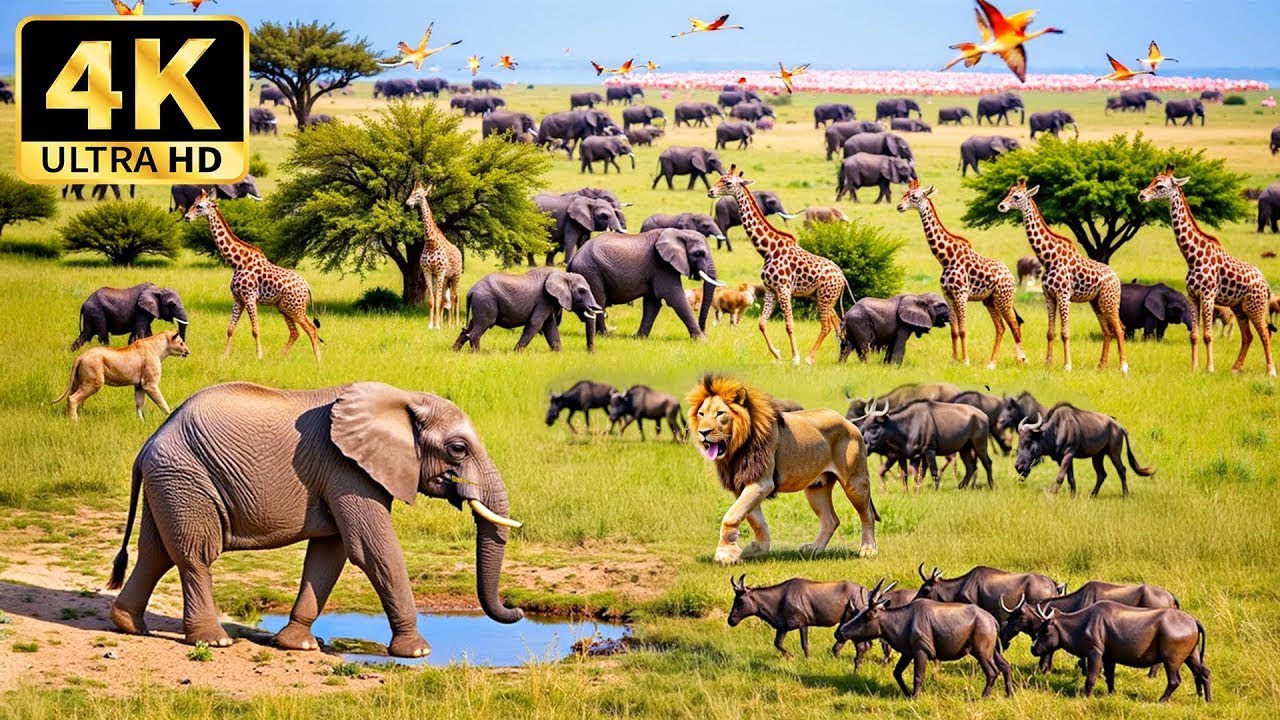 4K African Wildlife 🌿Amboseli National Park - Natural Wildlife Film