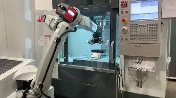 VID-22 CNC Automation | Haas VF-2SS | RoboJob-USA Mill-Assist Essential 25kg Machine-tending Robot