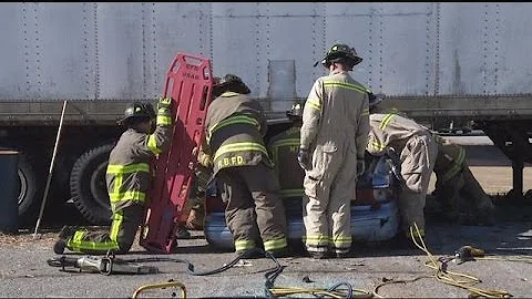 Local firefighters learn new extrication techniques in car crashes