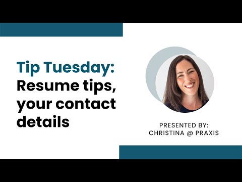 #TipTuesday: Resume tips - your contact details