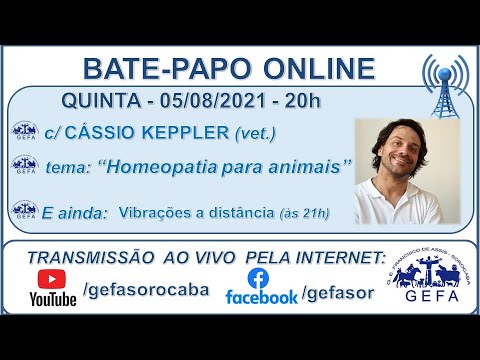 Assista: Bate-papo online - c/ C�?SSIO KEPPLER (05/08/2021)