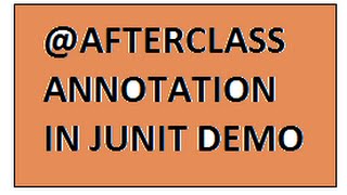 TAMIL WHAT IS @AFTERCLASS IN JUNIT DEMO