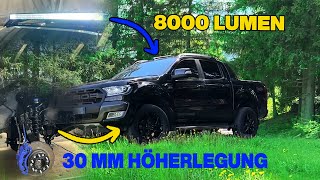 Ich verbaue eine 8000 Lumen Lightbar und Höherlegungs Kit beim Ford Ranger Wildtrak