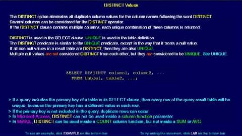SQL 009 SELECT DISTINCT or How do I remove duplicate values?