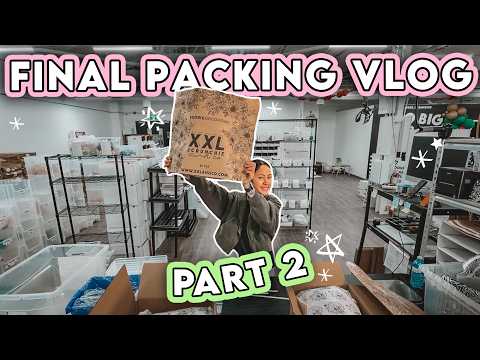Packaging My FINAL Orders for My Small Business 📦🖤✨ Behind-the-Scenes Vlog ☁️ | Part 2