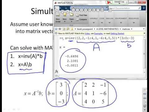 Matrices 8 - use of MATLAB - YouTube