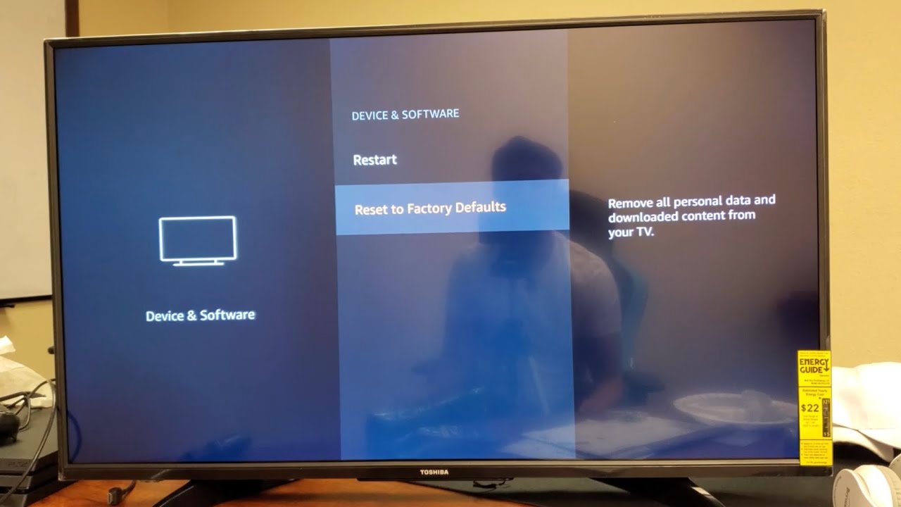 Toshiba Smart Tv Fire Tv Edition How To Factory Reset Back To Original Default Settings Youtube