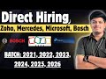🔥Mercedes, Zoho, Microsoft &amp; 6 Companies Off-Campus Hiring | Off Campus Drive 2026, 2025-2021 BATCH