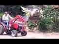 Mahindra max 22 with huge boulder