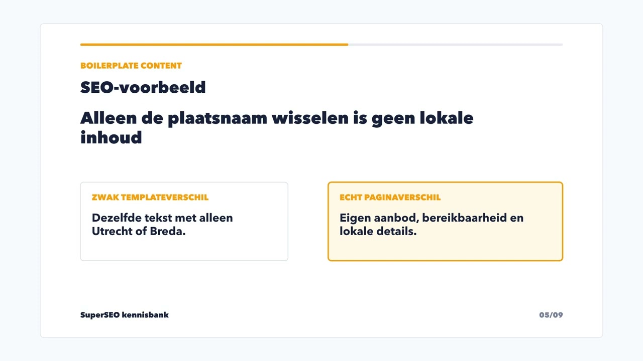 Boilerplate content: nuttig template of zwakke pagina?