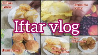 Iftar Recipes | Glutenfree chicken patties, burger, aloo tikka cutlets | anda vala burger| juice