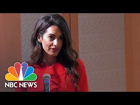 Amal Clooney Reminds World Leaders Not To Be 'Numb' To War Crimes In Ukraine