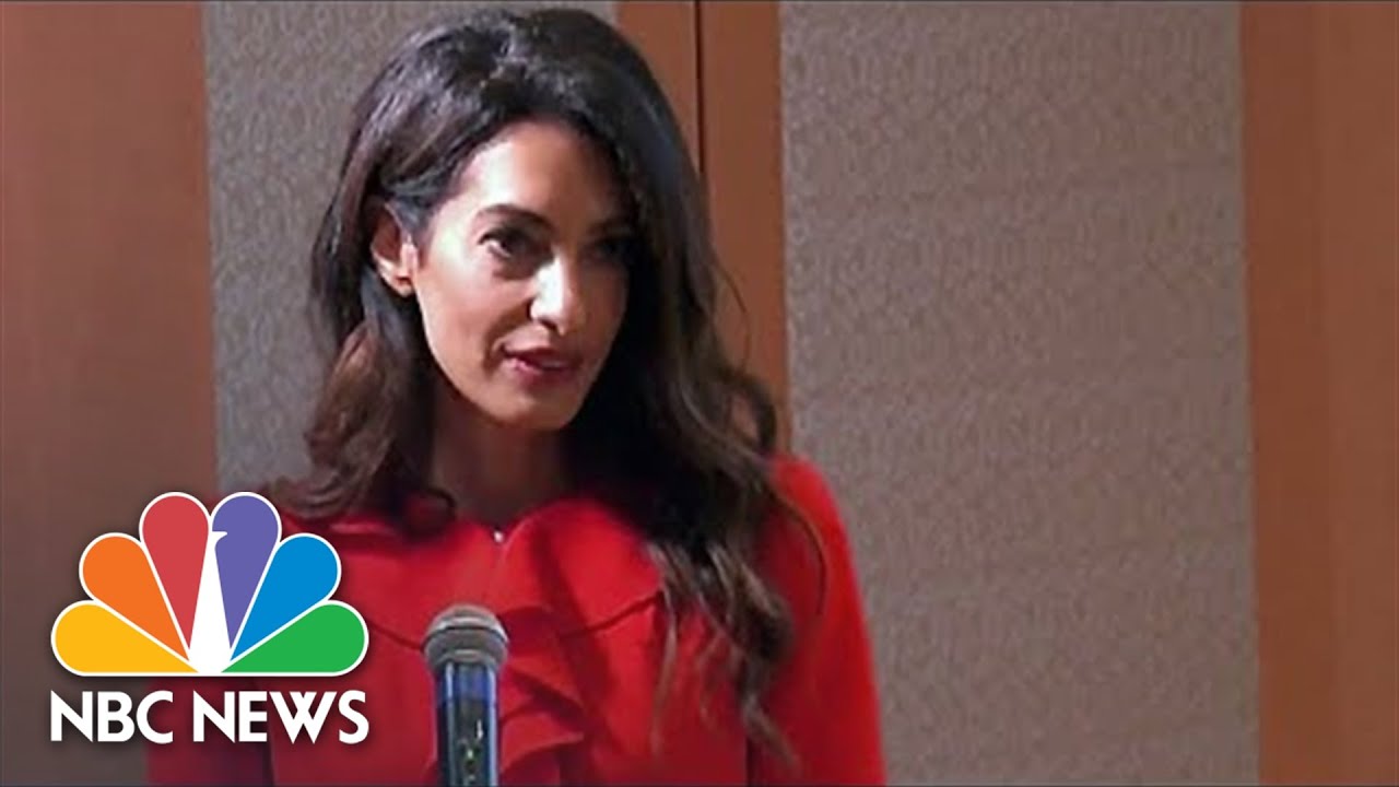 Amal Clooney Reminds World Leaders Not To Be 'Numb' To War Crimes In Ukraine